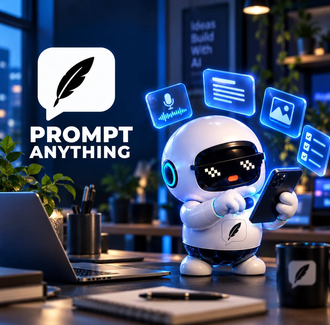 Prompt Anything AI product artwork.